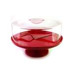 HEREVIN VENEZIA CAKE SERVING SET WITH STAND RED | 161255-101