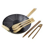 IMUSA 7 PIECE 14"/35CM COATED WOK GIFT SET | IMU-WPAN-10034T