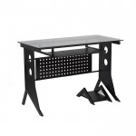 XTECH COMPUTER DESK BLACK W/TEMPERED GLASS TOP | CT-1211