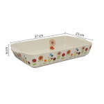 RECTANGULAR BAKEWARE WITH FLOWERDECAL | DBT-502427 - Image 6