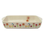 RECTANGULAR BAKEWARE WITH FLOWERDECAL | DBT-502427