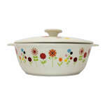 ROUND CASSEROLE WITH LID &FLOWER DECAL | DBT-502519 - Image 2