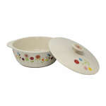 ROUND CASSEROLE WITH LID &FLOWER DECAL | DBT-502519 - Image 3