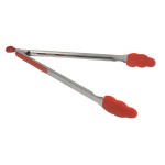 IMUSA 9" FOOD TONG WITH RED SILICONE | IMU-71147
