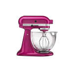 KITCHENAID 5QT MIXER W/GLASS BOWL RASBERRY | KSM155GBRI