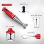 COMFEE 4 IN 1 ELECTRIC IMMERSION BLENDER SET WITH FOOD CHOPPER | SM0794R - Image 2