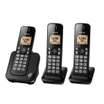 PANASONIC 3 HANDSET DECT 6.0 CALLED ID , NIGHT MODE | KX-TGC353LAB