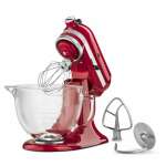 KITCHENAID 5 QT WITH GLASS BOWL STAND MIXER CANDY APPLE RED | KSM155GBCA - Image 3