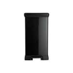 CURVER 50L METAL EFFECT PLASTIC PEDAL TOUCH DECO BIN BLACK | 3253922162029