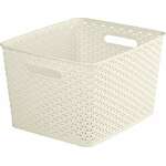 CURVER 18L MY STYLE RECTANGULAR STORAGE BASKET VINTAGE WHITE | 3253923612004