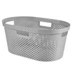 CURVER INFINITY DOTS  39L LAUNDRY BASKET GREY | 3253924755007