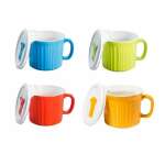 CORNINGWARE 4PC POP-IN MUG W/VENTED PLASTIC COVER | 914390