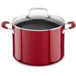 KITCHENAID 8.0 QT ALUMINUM NONSTICK STOCKPOT W LID EMPIRE RED | KC2A80SCER