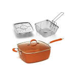 COPPER CHEF PAN WITH GLASS LID | 26456