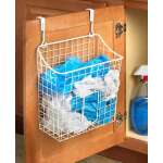 SPECTRUM DIVERSIFIED OVER THE CABINET/DRAWER GRID TRASH BIN WHITE | 766-56400 - Image 2