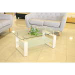 KYLIE TABLE COFFEE WITH GLASS TABLETOP | 852-CW00219