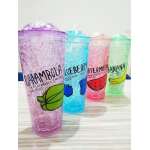 FROSTY SUCTION MUG 650ML CRYSTAL GLASS ICE CUP WITH STRAW | DBT-018652 - Image 2
