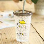 PLASTIC 450ML CUP WITH STRAW | DBT-020020