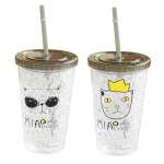 PLASTIC 450ML CUP WITH STRAW | DBT-020020 - Image 2