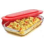 CRISA PYROREY 1.8L 2PC RECTANGULAR DISH WITH PLASTIC LID | 1701879