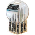 KENNEDY KITCHEN KNIFE SET W/CUTTING BOARD 7PC | 3375
