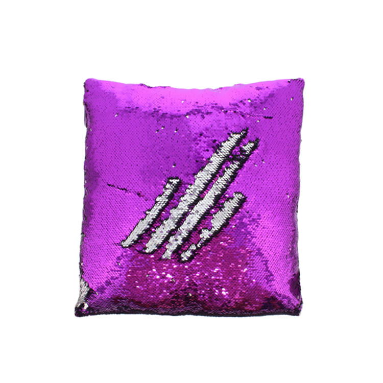 730-91636 LIFE ART 40X40CM REVERSIBLE SEQUIN CUSHION PURPLE | 730-91636 - Image 1