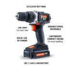 WARRIOR CORDLESS DRILL INCL 29PC DRIL BIT SET | WARRIOR CORDLES SET - Image 2