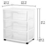 STERILITE WIDE 3 DRAWER CART WHITE FRAME | 29308001 - Image 2