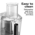 HAMILTON BEACH 10 CUPS FOOD PROCESSOR SLICER & VEGETABLE CHOPPER BLACK | 70670 - Image 4