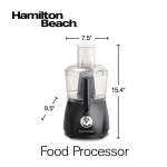 HAMILTON BEACH 10 CUPS FOOD PROCESSOR SLICER & VEGETABLE CHOPPER BLACK | 70670 - Image 5