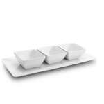 GIBSON ELITE GRACIOUS DINING 3 PIECE SERVING DISH SET W/ TRAY | 92598.04