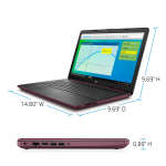 HP 15.6" AMD A4-9125 4GB SDRAM, 500GB HDD LAPTOP BUNDLE BERRY MAUVE | 15-DB0094WM - Image 4