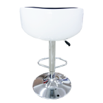 ESBS BAR STOOL WHITE + BLACK PU H/EGG | B20-2WH-BLK - Image 2