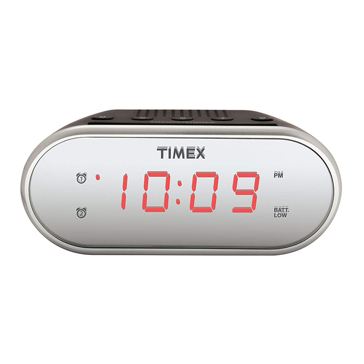 TIMEX DUAL ALARM CLOCK WITH 0.7" RED DISPLAY BLACK | T124B