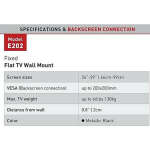 BARKAN 13"-39" FLAT TV FIXED WALL MOUNT BLACK | E202+B - Image 4
