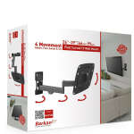 BARKAN 26"-39" FLAT/CURVED TV 4 MOVEMENT WALL MOUNT BLACK | M4TVM.B - Image 3
