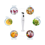 ELITE CUISINE SINGLE SPEES WHITE IMMERSION HAND BLENDER | EHB-2425X - Image 4