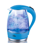 ELITE PLATINUM 1.7L GLASS CORDLESS ELECTRIC KETTLE BLUE | EKT-300BL