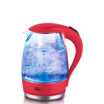 ELITE PLATINUM 1.7L GLASS CORDLESS ELECTRIC KETTLE RED | EKT-300R