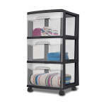 STERILITE 3 DRAWER MEDIUM CART BLACK FRAME | STL-28309002 - Image 2