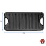 VICTORIA REVERSIBLE CAST IRON RECT GRIDDLE | VICTORIA-196 - Image 3