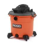 RIDGID 16 GAL.5.0-PEAK HP WET/DRY SHOP VACUUM W/ FILTER, DUST BAG, HOSE & ACCESIORES | WD1641