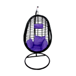 SINGLE SWING BLACK WITH WHITE CUSHION | GRIS-WF-A05