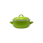 EMAILLE POT MET DEKSEL 9X22CM GROEN | AV006720