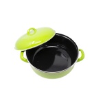 EMAILLE POT WITH LID 10X26CM GREEN | AV006744 - Image 2