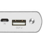 KLIPX POWERBANK 20000MAH 3.1A OUTPUT/ FLASHLIGHT SILVER | KBH-205SV - Image 3