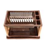 TWO FOLDED RATTAN DISH RACK | 0053 - Image 2