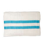 PRIMO BATH TOWEL 30X54 ZERO TWIST WHITE/ COL ASSTD 2 STRIPES | 43269