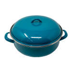 POT MET DEKSEL EMAILLE  TURQUOISE | AV041806 - Image 3