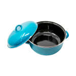 POT MET DEKSEL EMAILLE  TURQUOISE | AV041806 - Image 2